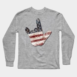 ILY - American Flag Long Sleeve T-Shirt